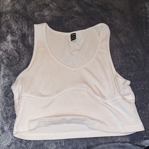 White crop top. Size large. Originally from shein